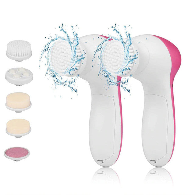 5 in 1 Facial Electric Cleanser and Massager, Electric Machine Beauty , Beauty Care Brush for Removing Blackhead , Beauty Tool Device