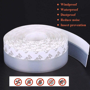 5 Meter Door Seal Tape - Strong Adhesive Weatherproof Strip For Doors Windows Insulation Soundproof Draft Stopper Gap Blocker Tape