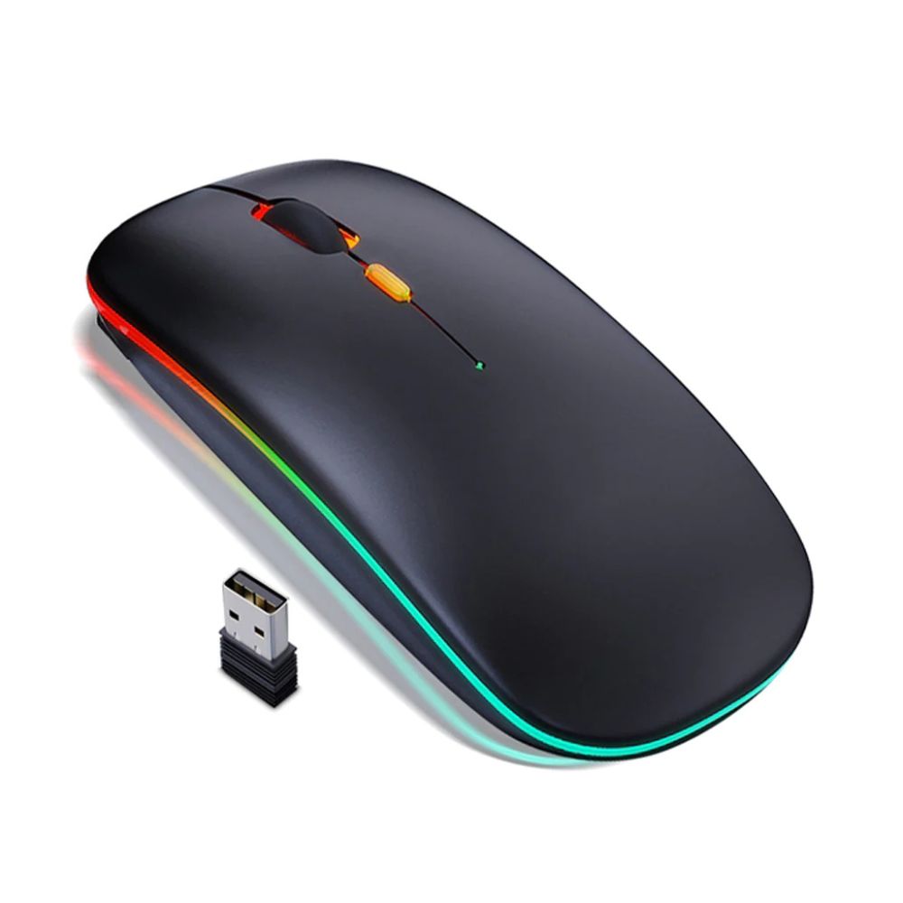 HP Original Wireless RGB Rechargeable Bluetooth Slim Mouse | 480mAh Battery | Black