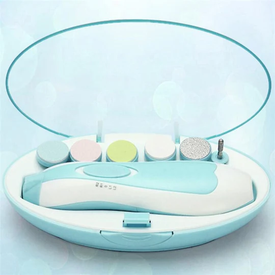 Electric Baby Nail Trimmer Set – Safe Infant Nail Filer, Clipper Alternative Kit with Storage Case