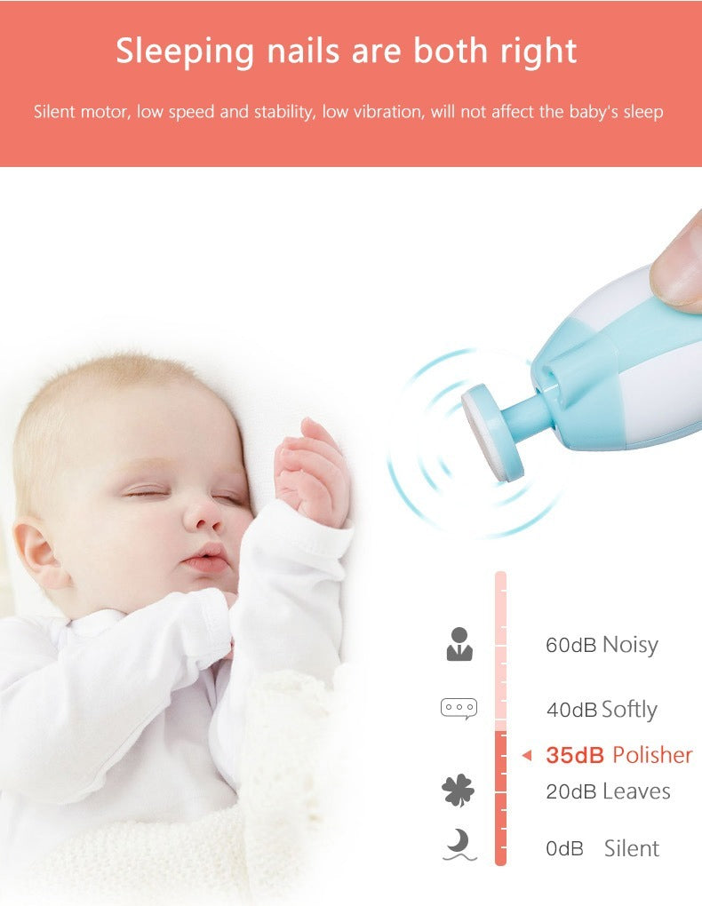 Electric Baby Nail Trimmer Set – Safe Infant Nail Filer, Clipper Alternative Kit with Storage Case