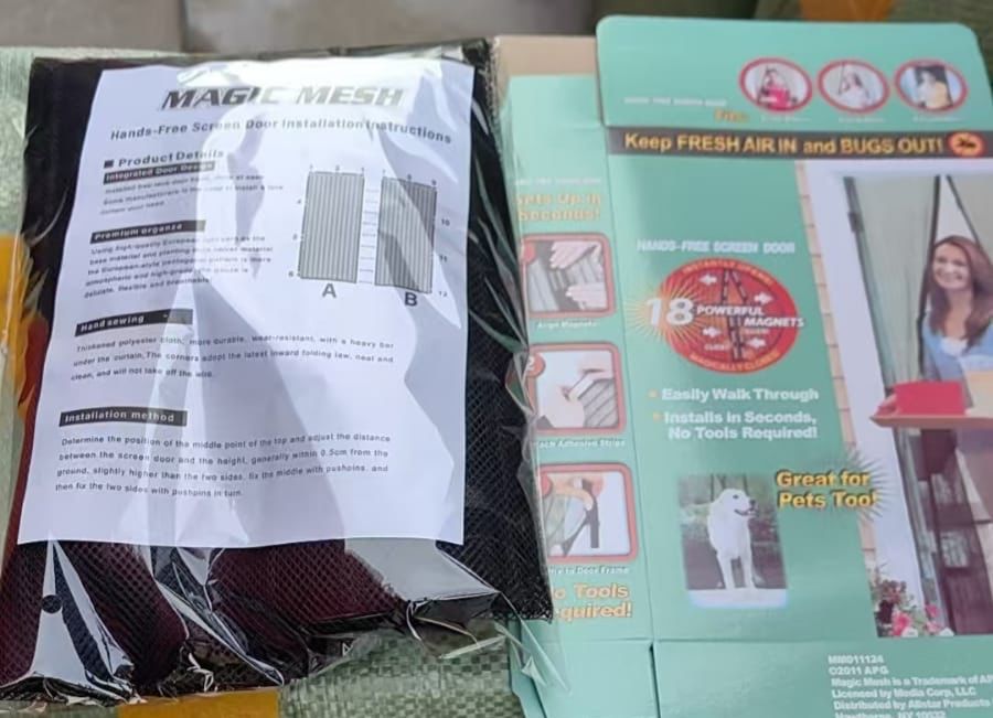 Premium Quality Mosquito Magic Mesh Door Curtain | Magnetic Automatic Closing Insect Screen | Mosquito Net for Home
