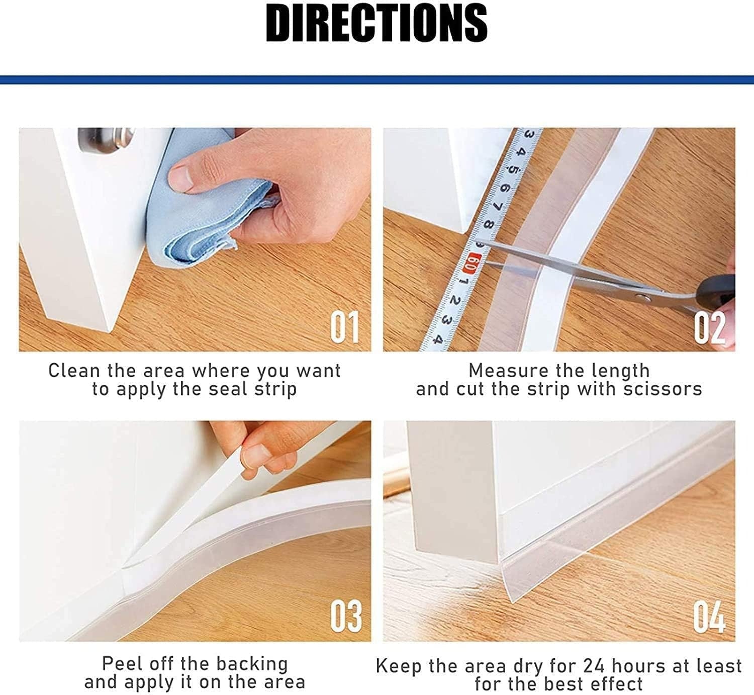 5 Meter Door Seal Tape - Strong Adhesive Weatherproof Strip For Doors Windows Insulation Soundproof Draft Stopper Gap Blocker Tape
